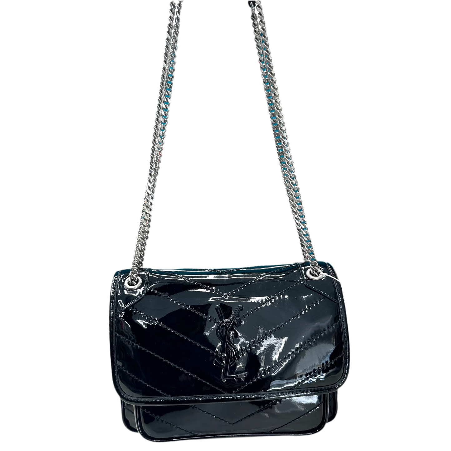 BORSA YVES SAINT LAURENT PATENT LEATHER NIKI BABY
