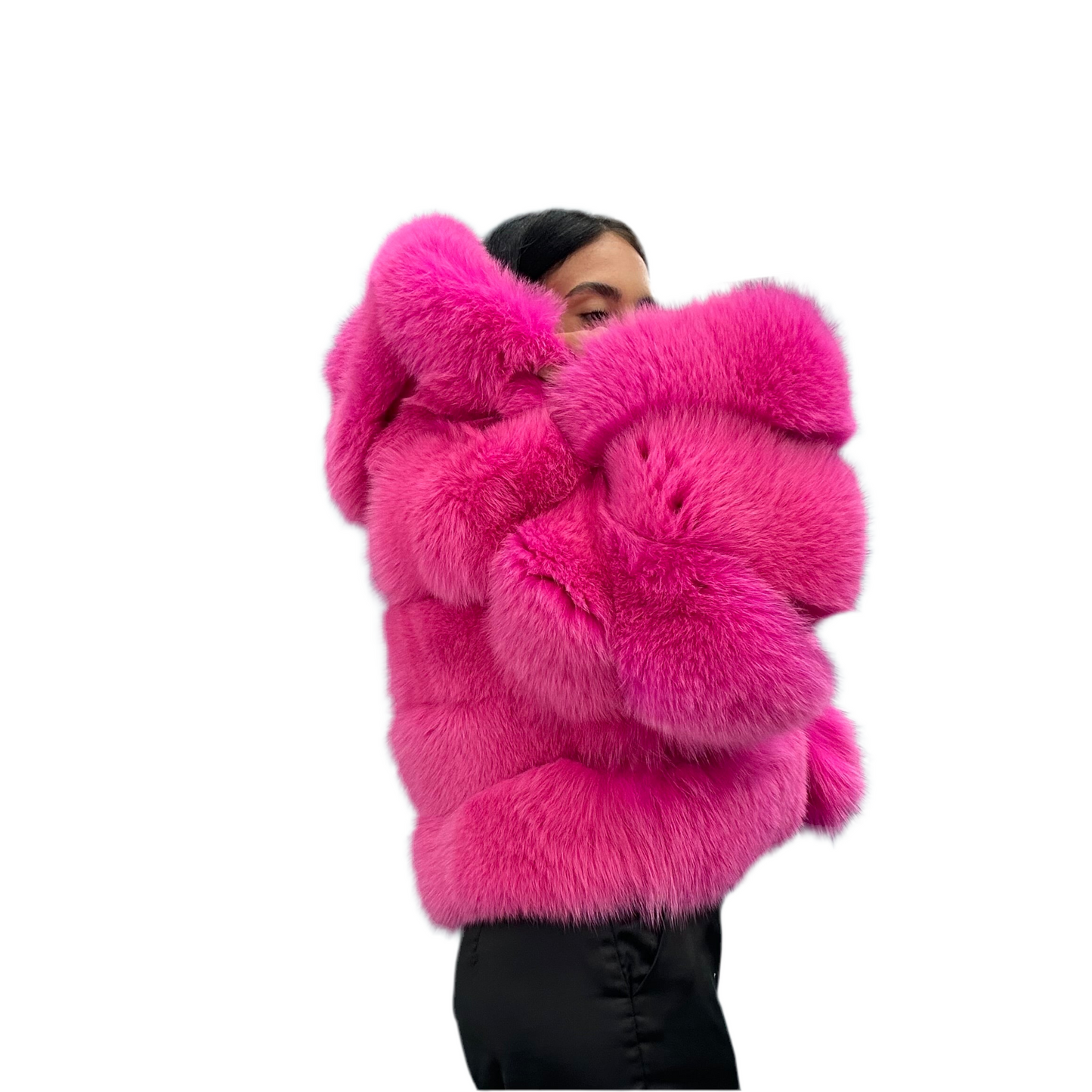 PELLICCIA IN VOLPE FUCSIA