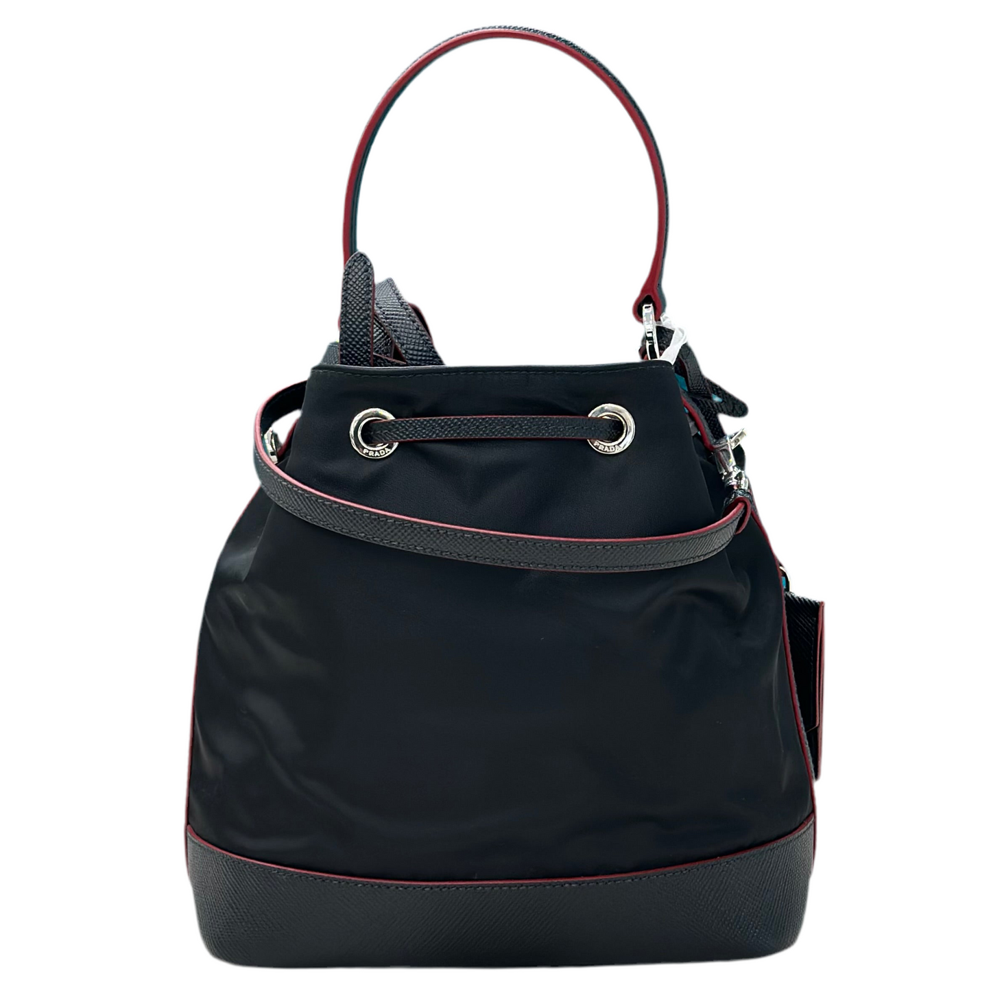 SECCHIELLO PRADA IN RE-NYLON E SAFFIANO