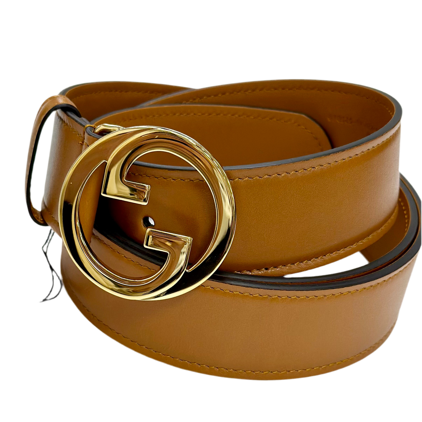 Cintura Gucci in Pelle Blonie con Logo Dorato