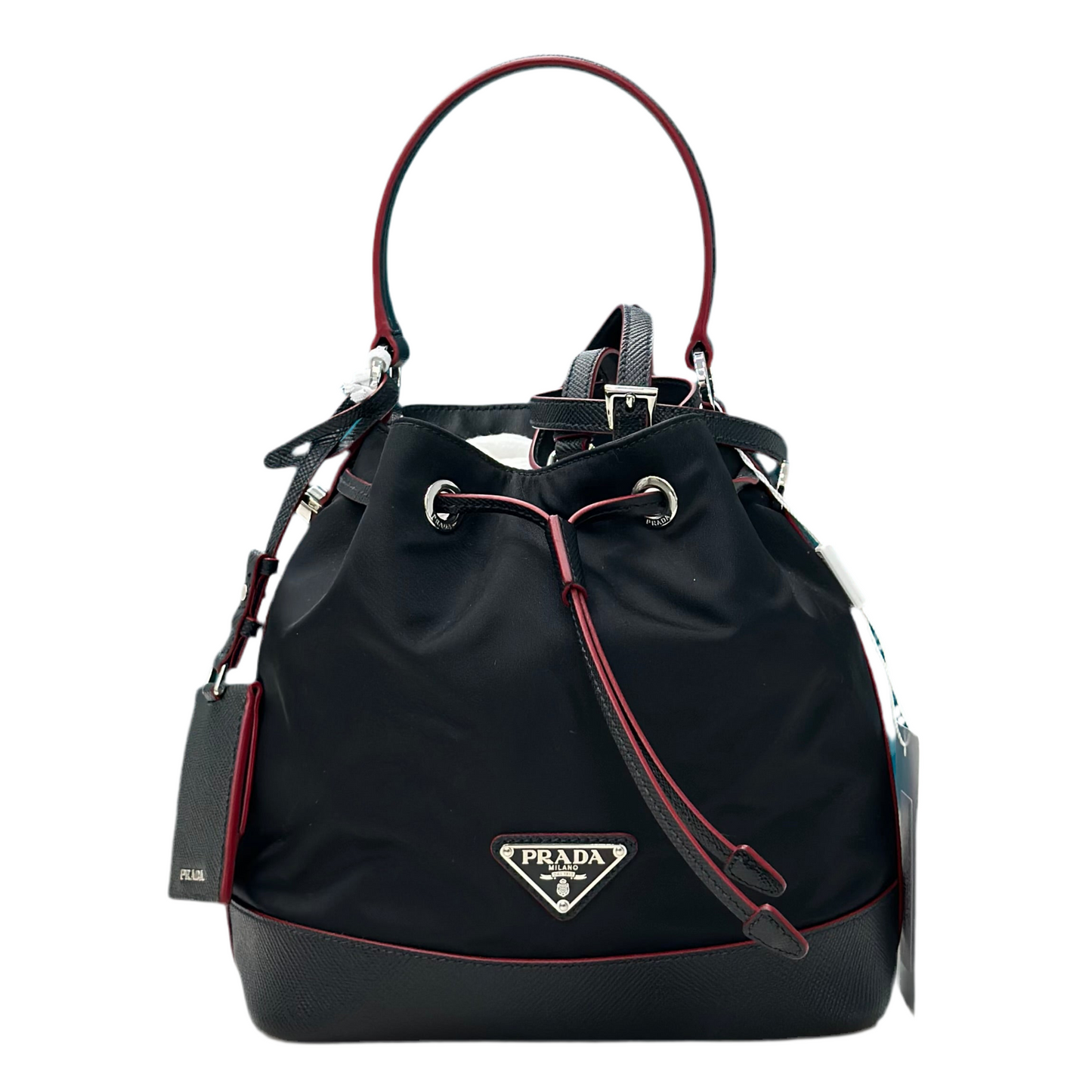SECCHIELLO PRADA IN RE-NYLON E SAFFIANO