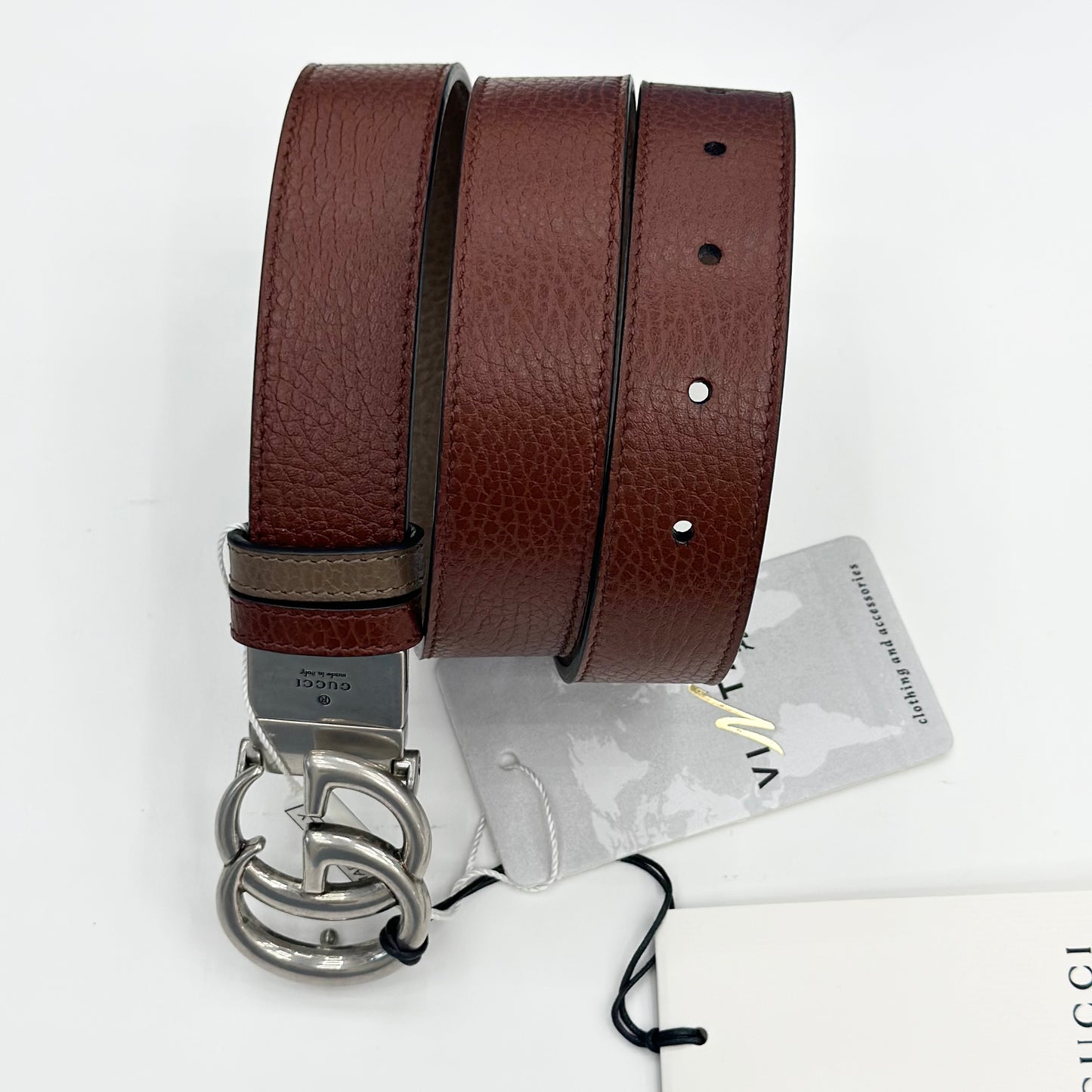 CINTURA GUCCI GG MARMONT REVERSIBILE