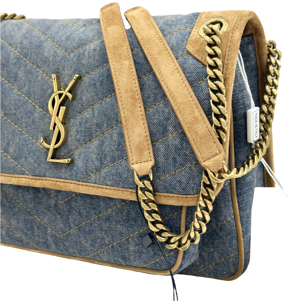 Borsa Saint Laurent Denim Niki Medium