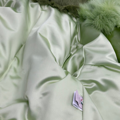 PELLICCIA IN VOLPE VERDE LIME