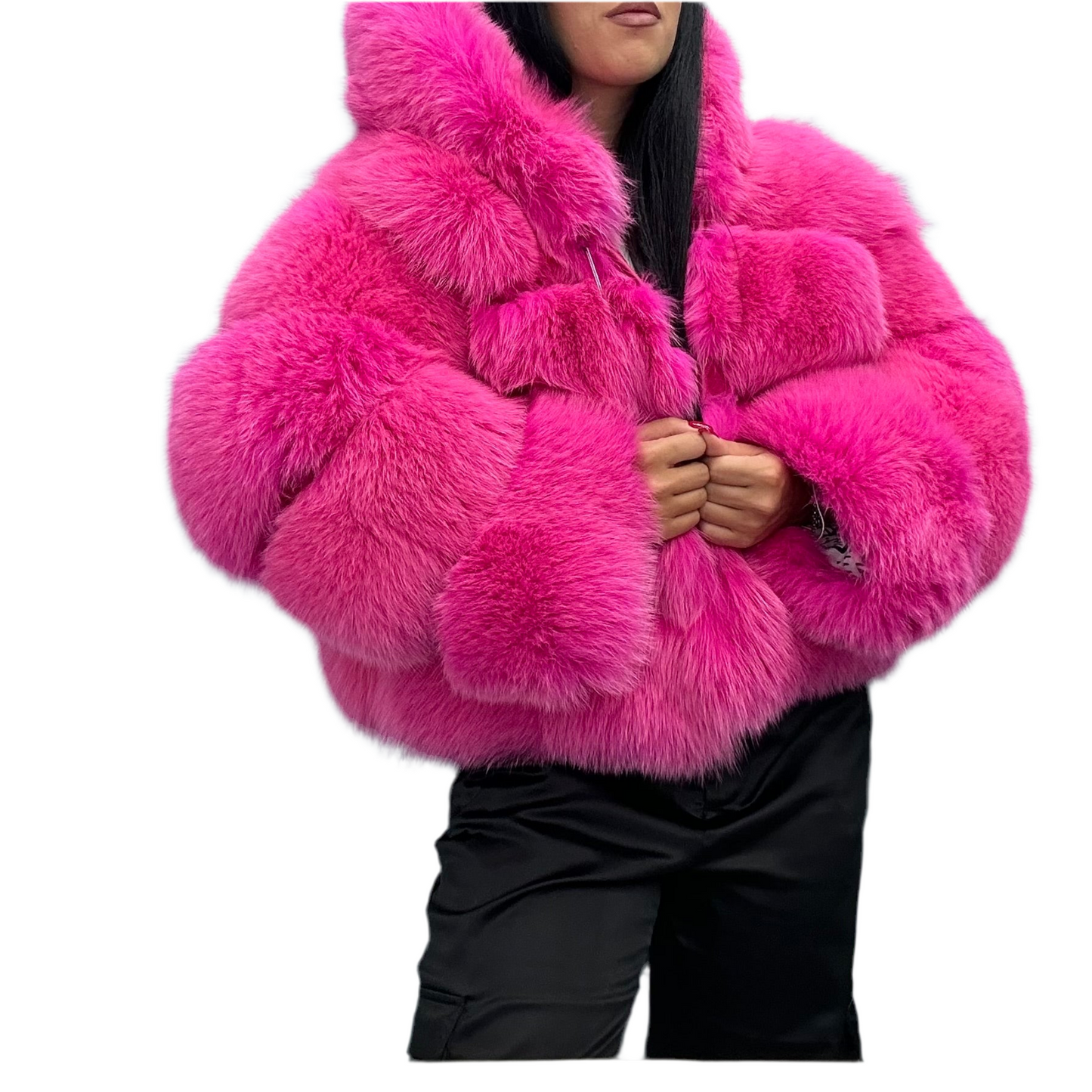 PELLICCIA IN VOLPE FUCSIA