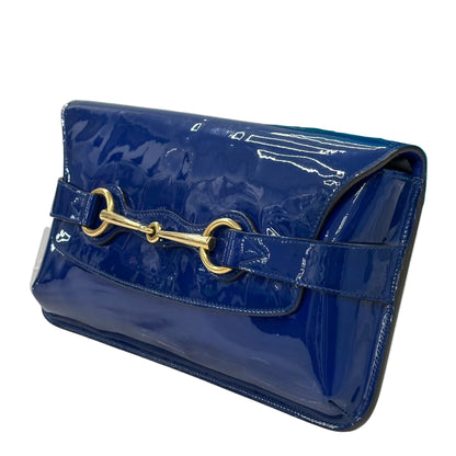 POCHETTE GUCCI BLU VERNICE