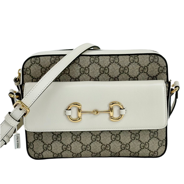 Tracolla Gucci Horsebit 1955 Beige