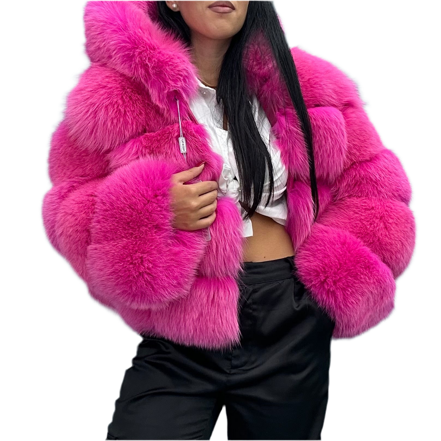 PELLICCIA IN VOLPE FUCSIA