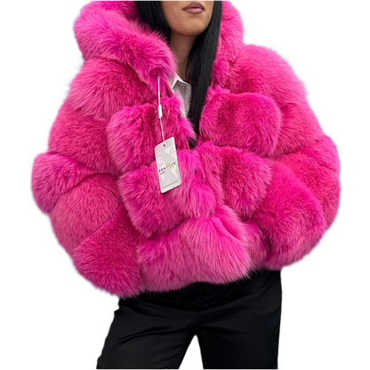PELLICCIA IN VOLPE FUCSIA