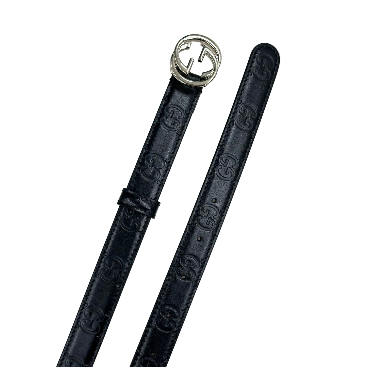 CINTURA GUCCI FIBBIA INCROCIO GG