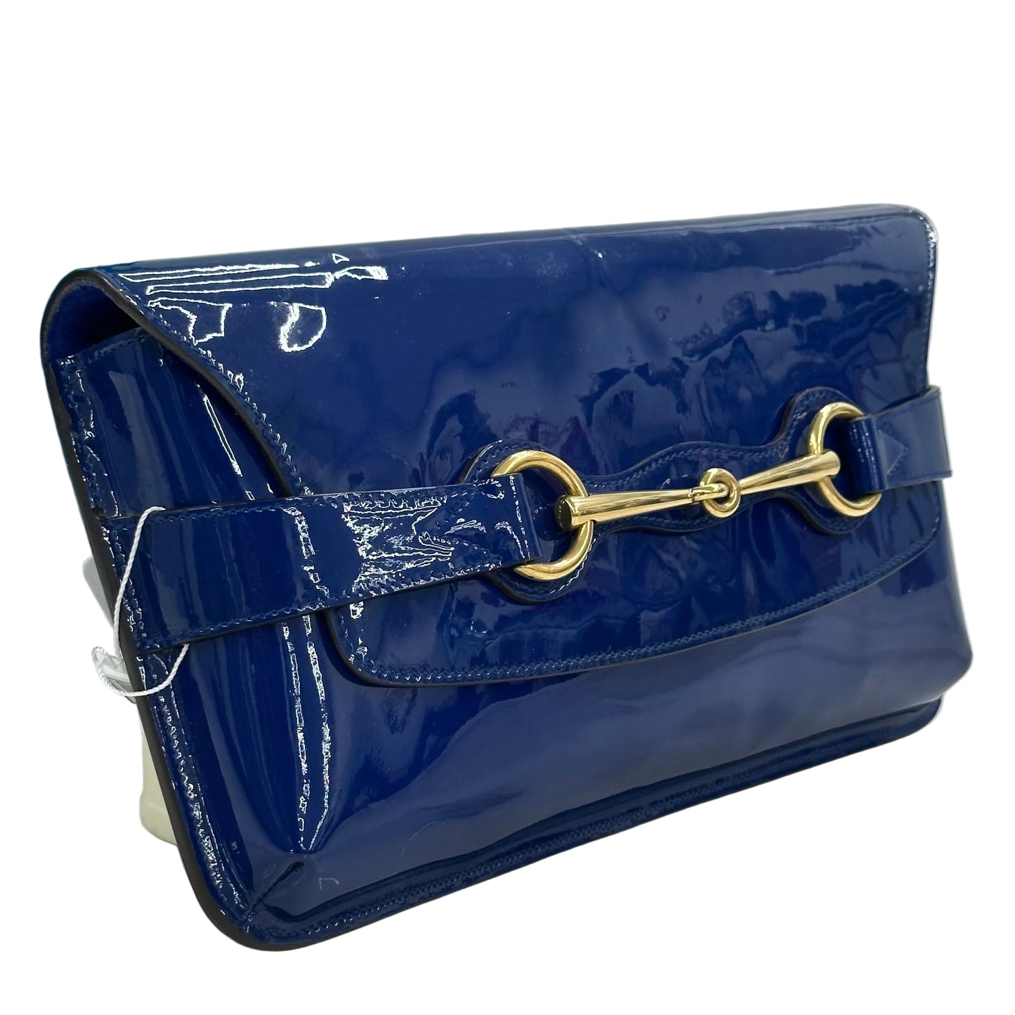 POCHETTE GUCCI BLU VERNICE