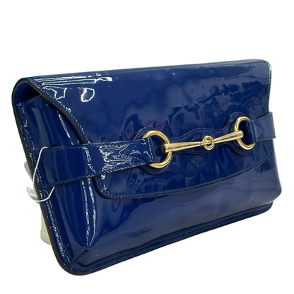 POCHETTE GUCCI BLU VERNICE