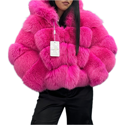 PELLICCIA IN VOLPE FUCSIA