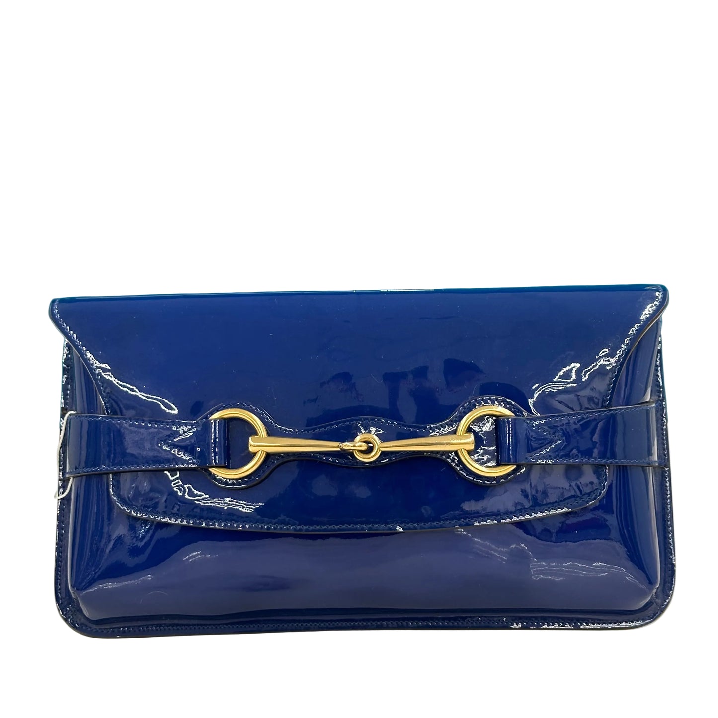 POCHETTE GUCCI BLU VERNICE
