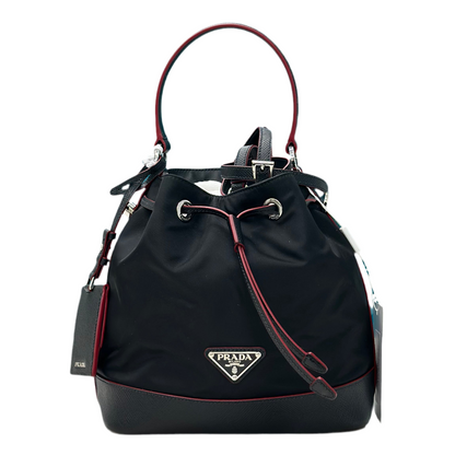 SECCHIELLO PRADA IN RE-NYLON E SAFFIANO