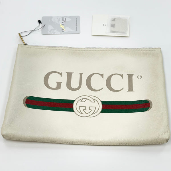 Pochette Gucci in Pelle Bianca