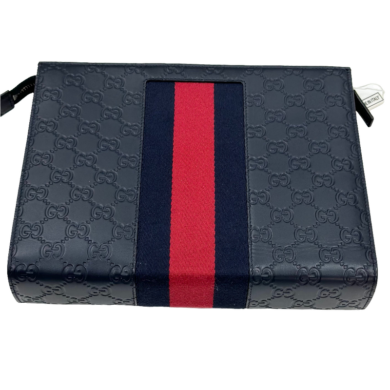 POCHETTE GUCCI IN PELLE FASCIA WEB